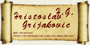 Hristoslav Grijaković vizit kartica